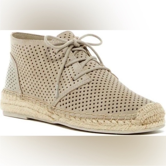 Dolce Vita Shoes - Dolce Vita Perforated Suede Espadrille Sneakers - Tan - Size 8.5